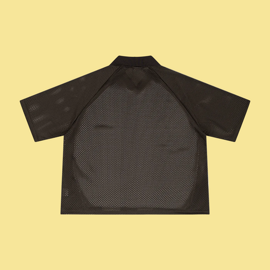 STRIPED MESH BOXY SOCCER JERSEY