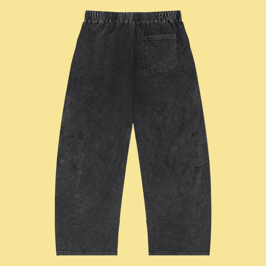 DRAWSTRING PURE COTTON PANTS