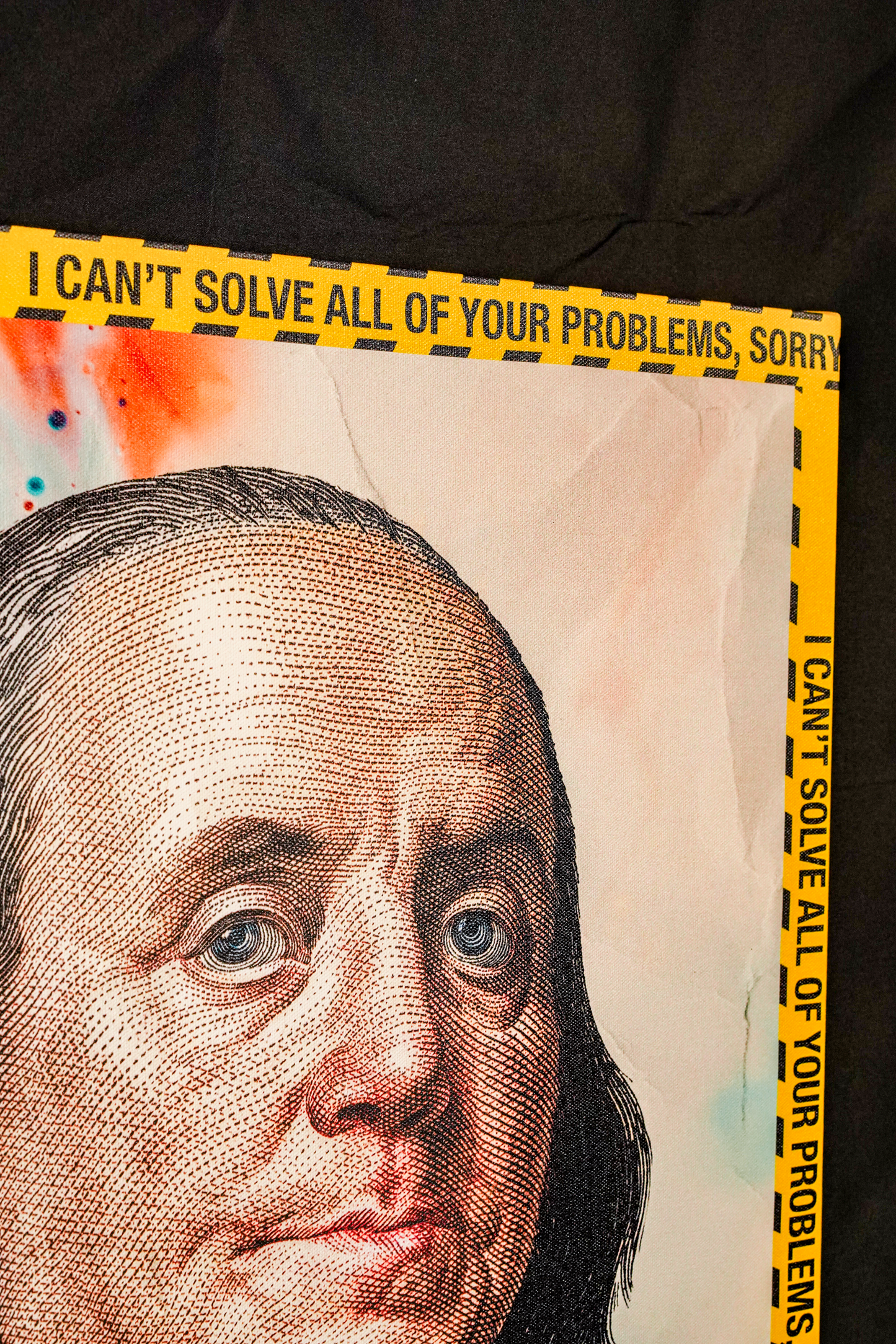 24x24 CANVAS "I CANT SOLVE ALL OF YOUR PROBLEMS, SORRY" (MARBLE)